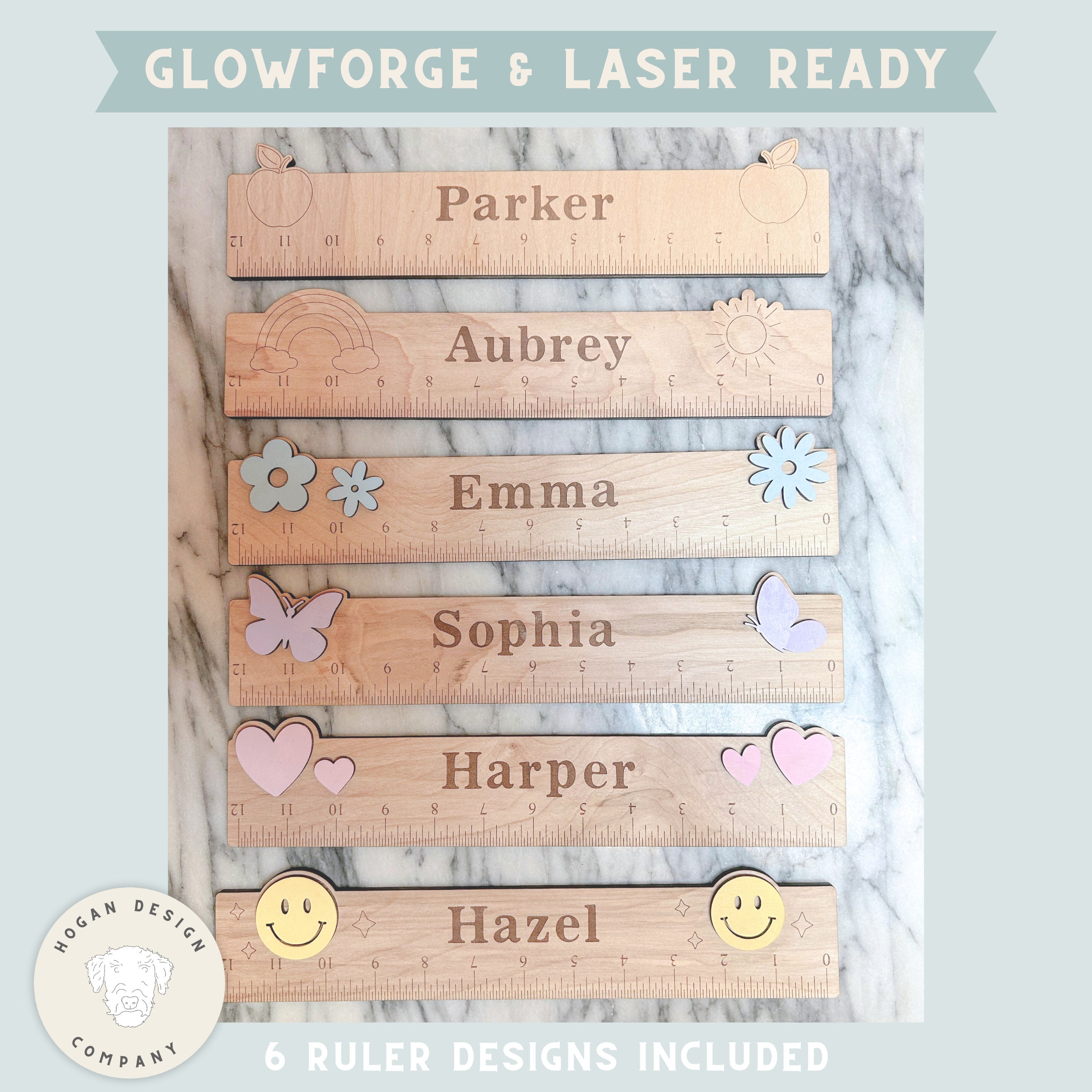 Kids Ruler Svg File Ruler File SVG Laser File Cut Digital File for Glowforge | Kids School ...