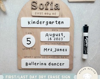 First day of Last day of Sign SVG Laser File Cut Digital File for Glowforge | Dry erase Sign | Back to school | School file | Laser File