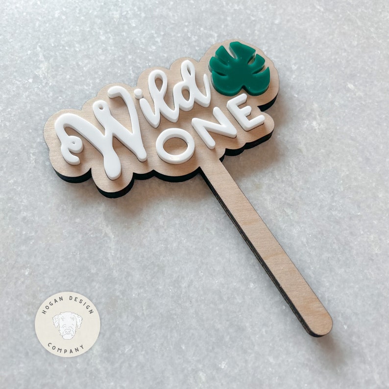 Wild One Cake Topper SVG Laser File Cut Digital File | Baby First ...