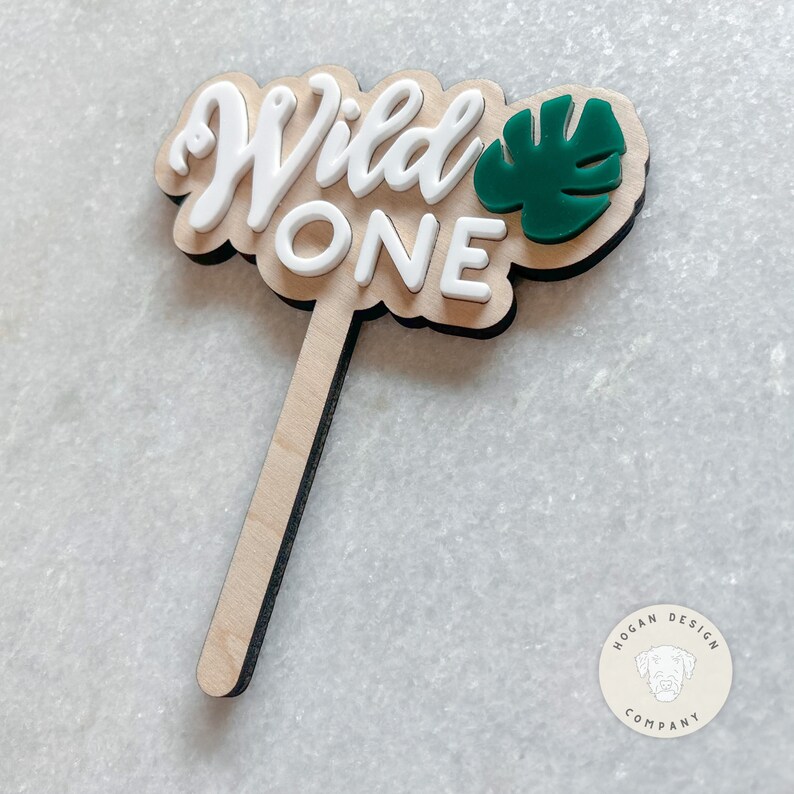 Wild One Cake Topper SVG Laser File Cut Digital File | Baby First ...