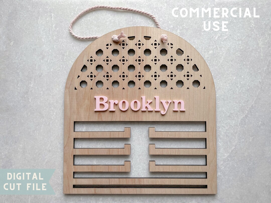 Rattan Bow Holder SVG Laser File Cut Digital File for Etsy