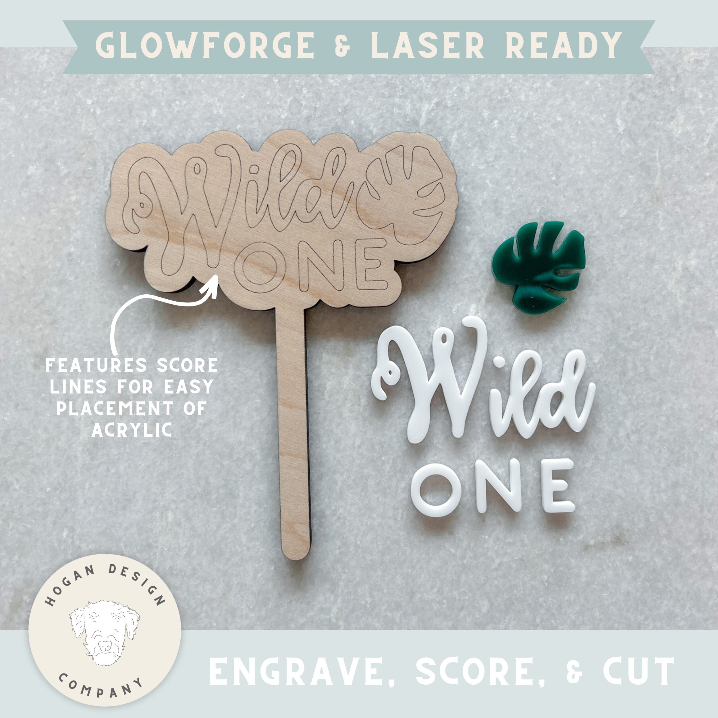 Wild One Cake Topper SVG Laser File Cut Digital File | Baby First ...