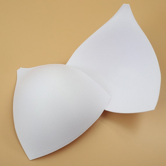 Thin Triangle Sew in Suspender Bra Cups Pad Bust Sponge Cups Small and  Large Size 