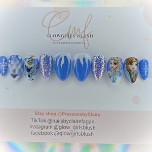 press on nails frozen