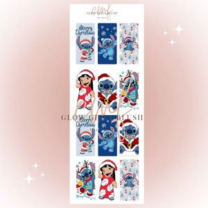 Stitch Christmas nail decals