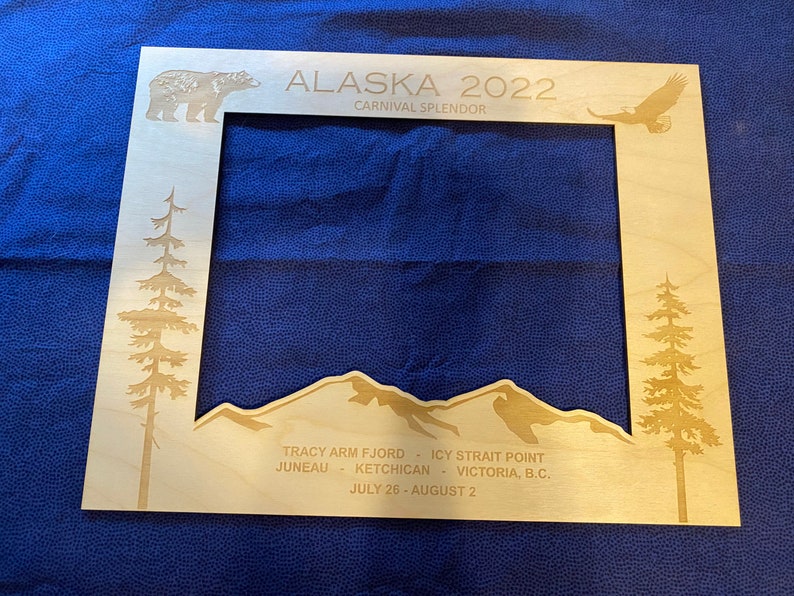 Laser Engraved Wood Picture Mat Cruise Themed Caribbean Etsy