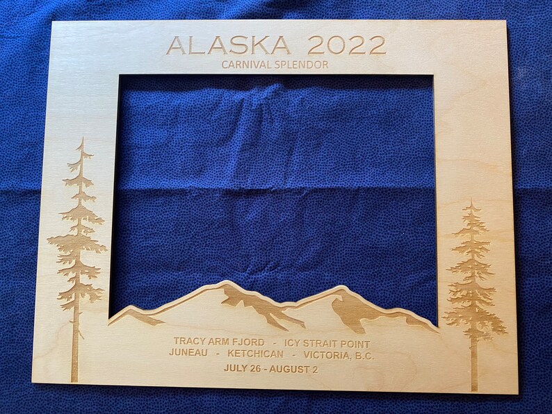 Laser Engraved Wood Picture Mat Cruise Themed Caribbean Etsy