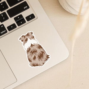 Australische herder sticker Red Merle Australische herder sticker voor Aussie minnaar cadeau voor Australische herder eigenaar cadeau voor hondenliefhebber sticker