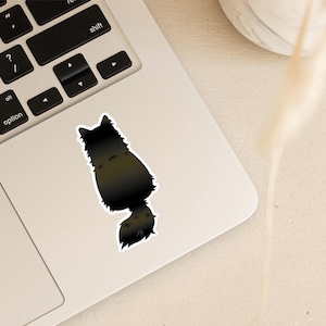 Sticker chat noir pour amoureux des chats cadeau chat noir chat noir à poils longs cadeau pour amoureux des chats Sticker cadeau amoureux des chats noir sticker chat noir