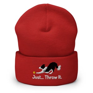 Border Collie Beanie For Border Collie Embroidery for Border Collie Owner Border Collie Gift For Border Collie Lover Border Collie Gift