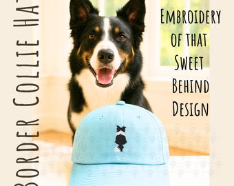 Border Collie Hat For Dog Lover Gift For Border Collie Lover Hat For Border Collie Owner Gift For Dog Mom Hat For Border Collie Gift