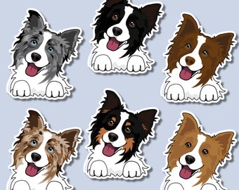 Border Collie Sticker For Border Collie Lover Water Bottle Decal for Border Collie Owner Cute Dog Sticker Border Collie Gift Laptop Decal