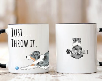 Blauwe Merle Tan Australische herder koffiemok voor hondenliefhebber cadeau Australische herder eigenaar cadeau voor hond eigenaar mok voor Aussie minnaar cadeau