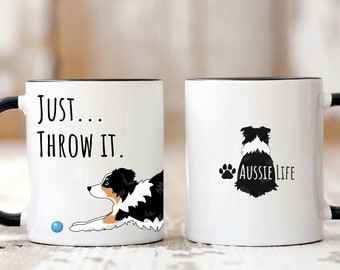 Aussie Mug for Australian Shepherd Owner Gift for Aussie Lover Coffee Mug Australian Shepherd Lover Gift for Aussie Owner Mug Tri Aussie Mug