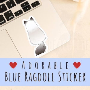 Sticker pour chat Ragdoll Blue Point Cadeau chat Ragdoll pour amoureux de Ragdoll Cadeau pour propriétaire de Ragdoll Cadeau pour amoureux des chats Sticker pour propriétaire de chat Ragdoll