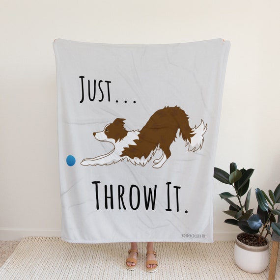 Border collie throw blanket sale