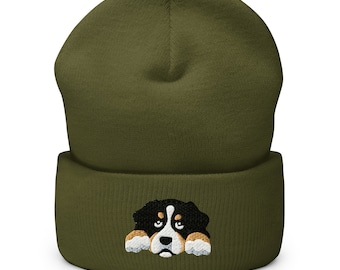 Bernese Mountain Dog Beanie Bernese Lover Beanie for Bernese Mountain Dog Owner Gift For Bernese Lover Bernese Embroidery Gift