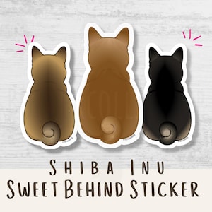 Personalized Shiba Inu Sticker Waterbottle Dog Lover Car Sticker Unique Shiba Dog Gift Laptop Decal Shiba Inu Owner Gift