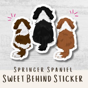 English Springer Spaniel Sticker Personalized Springer Spaniel Lover Gift Dog Laptop Sticker Water Bottle Decal Car Sticker