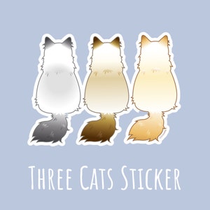 Ragdoll Cat Sticker Siberian Cat Sticker Gift For Cat Lover Ragdoll Cat Decal Siberian Cat Decal Cute Cat Sticker Lynx Point Cat