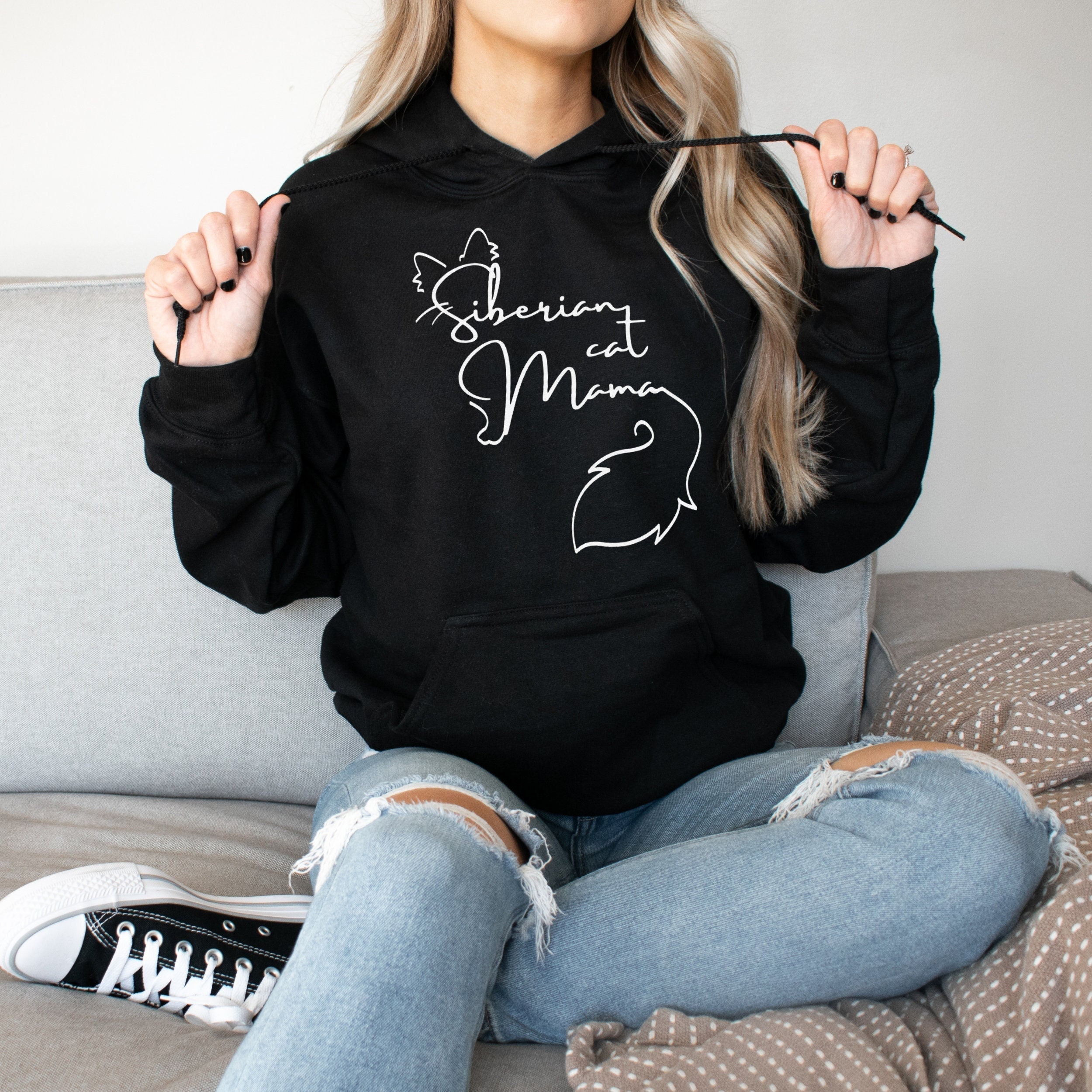 Siberian Cat Hoodie For Siberian Lover Gift For Siberian Cat Mom Gift For Siberian Mom Gift For Siberian Cat Lover Shirt Siberian Cat Gift