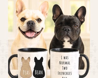 Tazza con bulldog francese, regalo personalizzato per amanti dei bulldog francesi, tazza da caffè personalizzata per proprietari di cani, regalo unico per papà di cani e mamma di bulldog francesi.