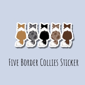 Border Collie pegatina para Border Collie amante calcomanía impermeable para el propietario de Border Collie lindo perro pegatina Border Collie regalo lindo perro pegatina
