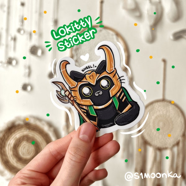 Loki Cat: Waterproof Vinyl Die-Cut sticker for car