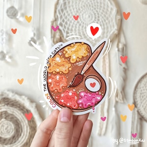 Color the world with CATS die-cut waterproof vinyl sticker | art sticker | cute cat sticker | kawaii art | colourful sticker
