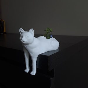 Express Your Style with Adorable Cat Planter! Greenify Your Home / Made From Organic PLA Plastic / 3D Printed