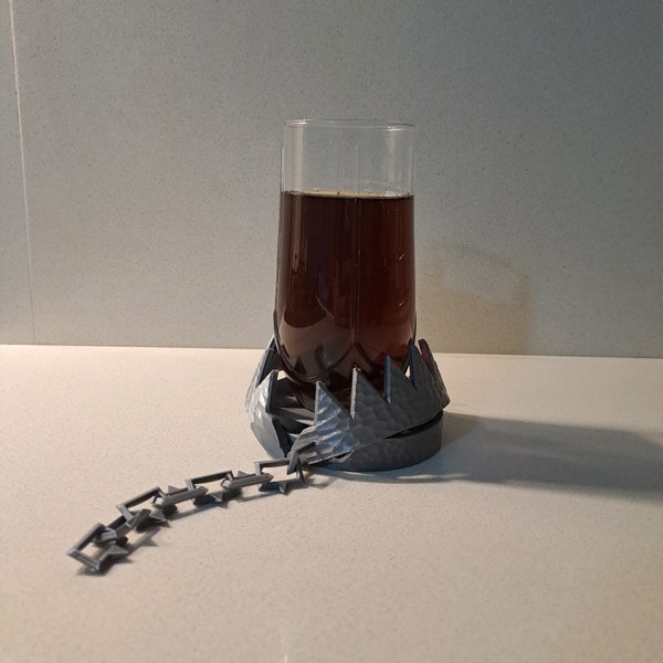 Fun Bear Trap Coaster – Amaze Your Guests! / Made From Organic PLA Plastic / 3D Printed