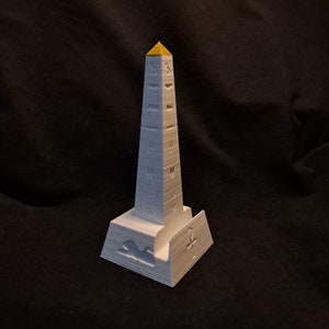Egyptian Obelisk Phone Holder / Made From Organic PLA Plastic / 3D Printed