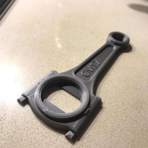 Unique Car Piston Handle Bottle Opener / Made From Organic PLA Plastic / 3D Printed