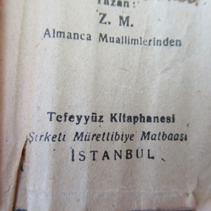 Seltenes türkisches und deutsches, altes gedrucktes kleines Wörterbuch, Deutsch-Türkisches Wörterbuch Bild 2