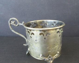 Antique Ottoman Turkish Islamic Cups Holder with Sultan Tugra Seal Stamp, flowers were decorated.