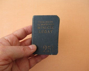 Seltenes türkisches und deutsches, altes gedrucktes kleines Wörterbuch, Deutsch-Türkisches Wörterbuch
