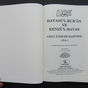 Havasu'l-Havas Ve Kenzu'l-Havas, Magic Magical Arabic Charm Havass Occul Vefq Talisman Islamic 3 New Books Turkish Language image 5