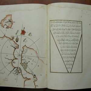Große osmanische türkische Faksimile Piri Reis Weltkarte von 1513 Kitab-ı Bahariyye Bild 2