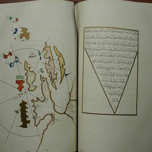 Große osmanische türkische Faksimile Piri Reis Weltkarte von 1513 Kitab-ı Bahariyye Bild 5