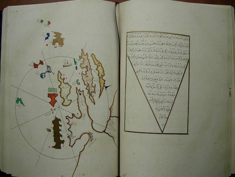 Große osmanische türkische Faksimile Piri Reis Weltkarte von 1513 Kitab-ı Bahariyye Bild 5