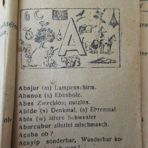 Seltenes türkisches und deutsches, altes gedrucktes kleines Wörterbuch, Deutsch-Türkisches Wörterbuch Bild 5