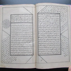 Ottoman Turkish Astronomy Science  Calendar  Book, Islamic Old Printed in Arabic Letters, Ottoman Language, Hegira 1277, A.D 1861