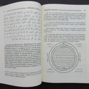 Havasu'l-Havas Ve Kenzu'l-Havas, Magic Magical Arabic Charm Havass Occul Vefq Talisman Islamic 3 New Books Turkish Language image 6