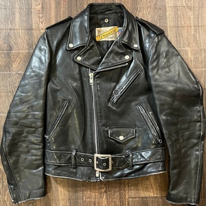 Vintage Schott Perfecto Leather Motorcycle Biker Style Jacket Etsy