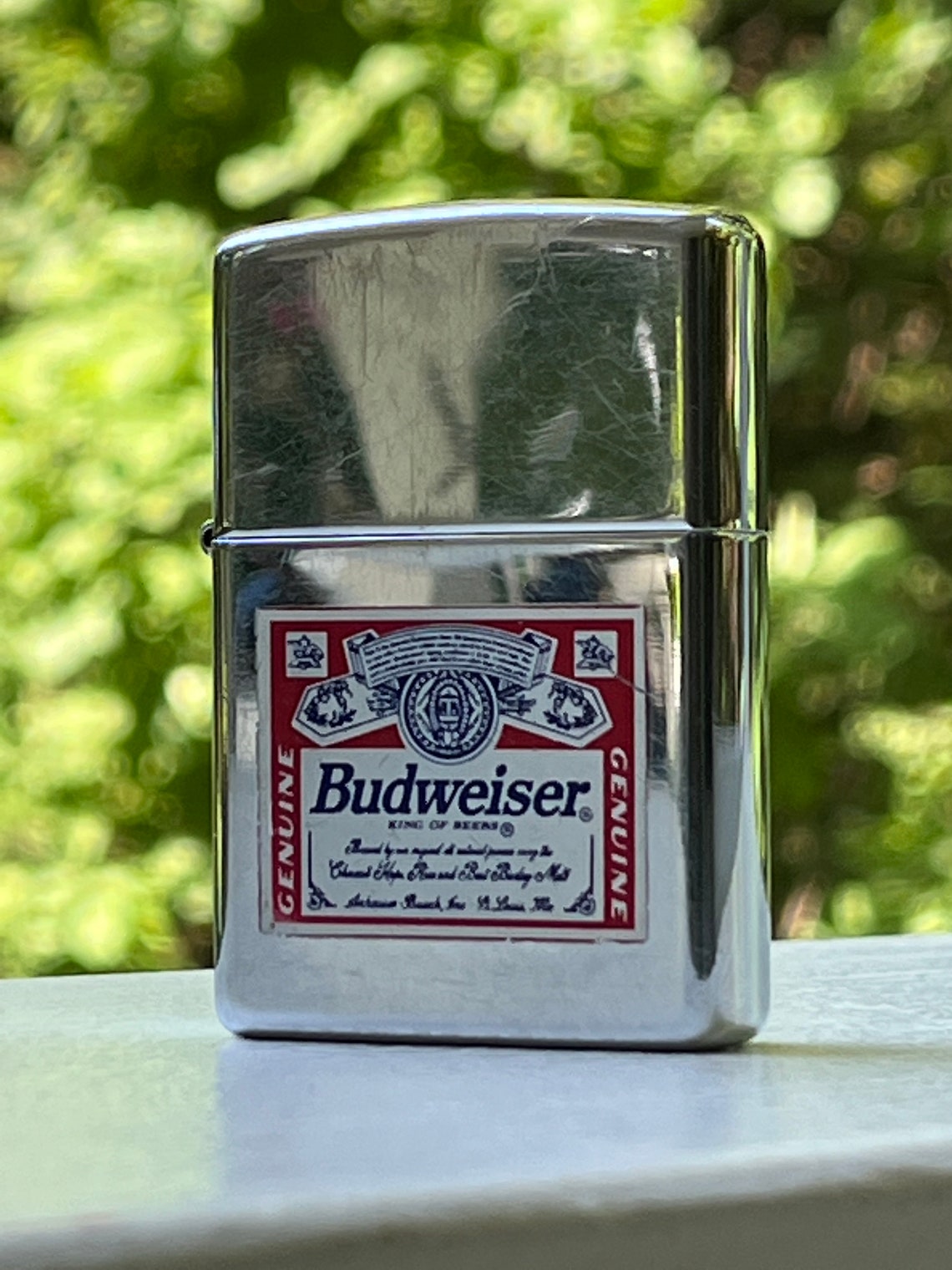 Vintage Budweiser Zippo Chrome Lighter Etsy