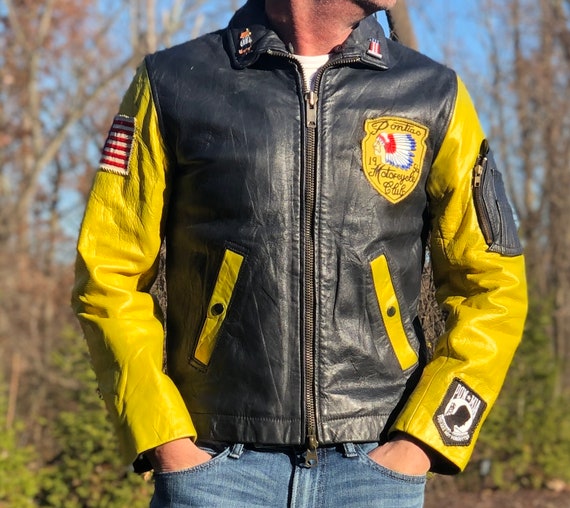 Pontiac Motorcycle Club Vintage Leather 