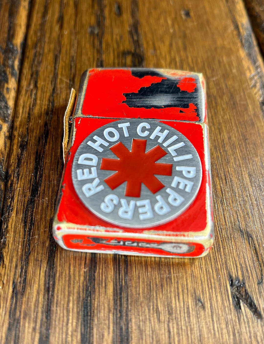 Red Hot Chili Peppers Themed Vintage Zippo Chrome Lighter Etsy