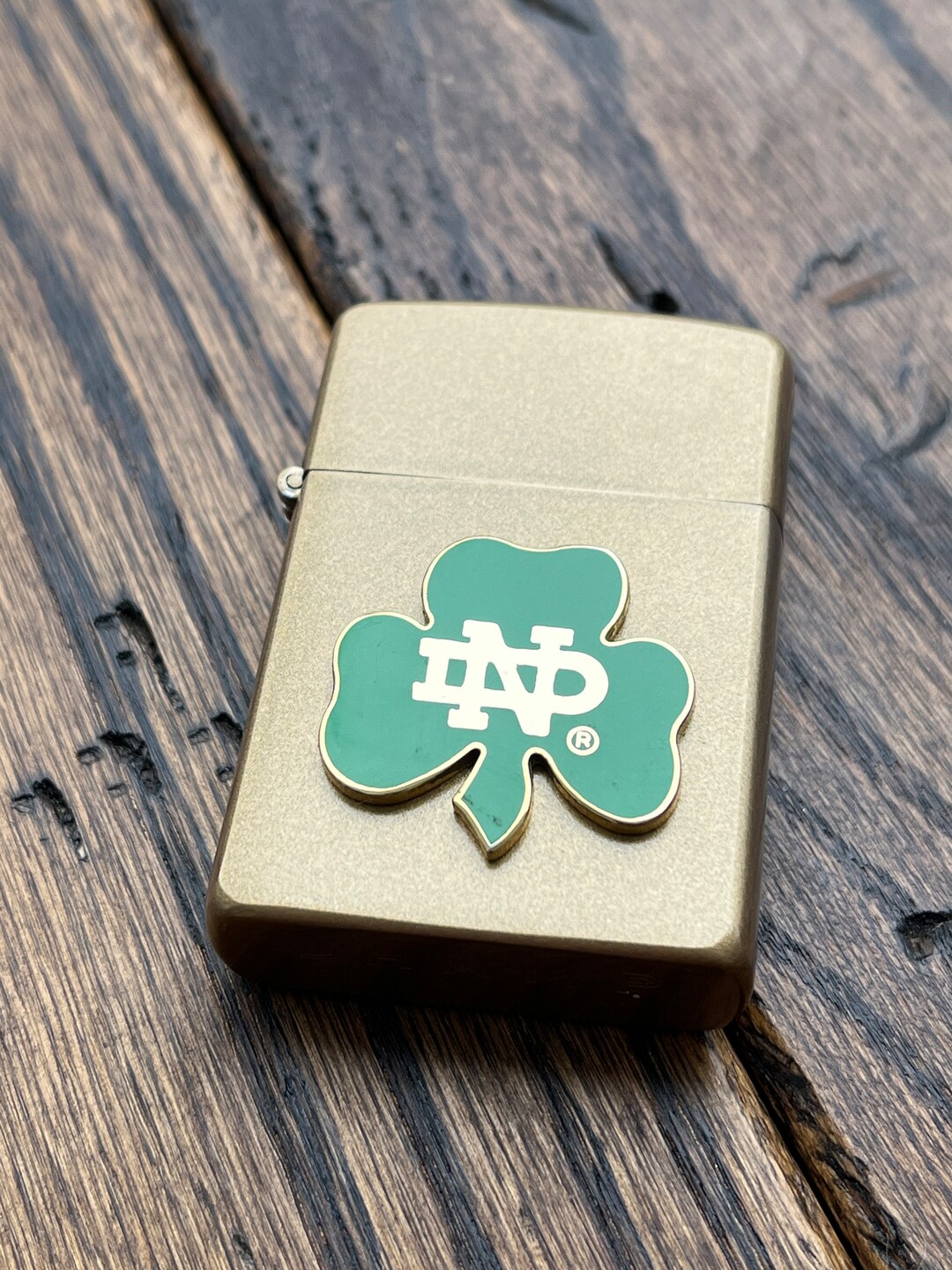 Vintage Notre Dame Themed Champ Lighter Etsy