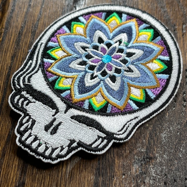 Grateful Dead Dead Head Mandala Themed Steal Your Face Multi-Colored Patch