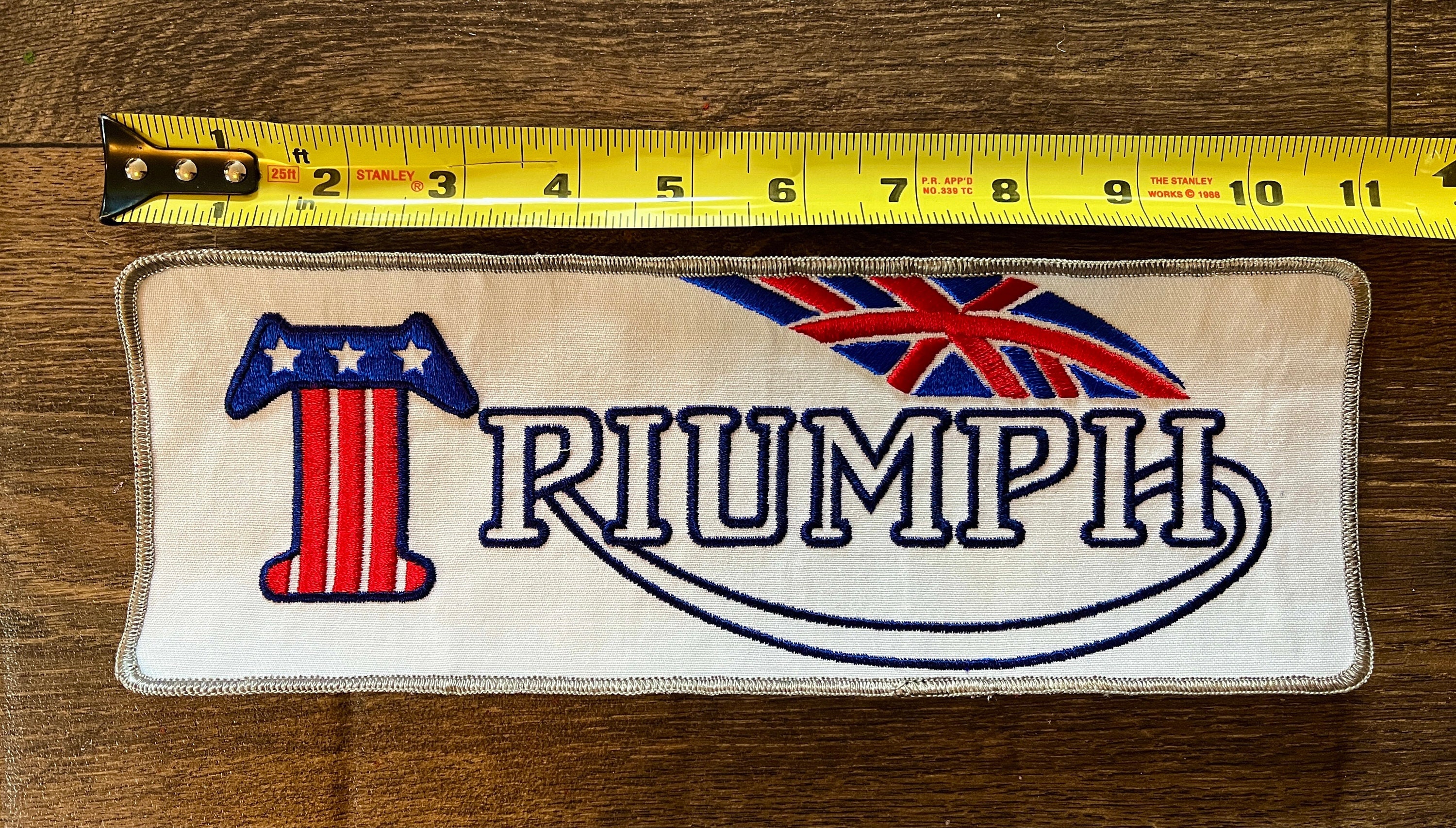 Vintage Triumph Motorcycle Patch Large & Super Rare - Etsy